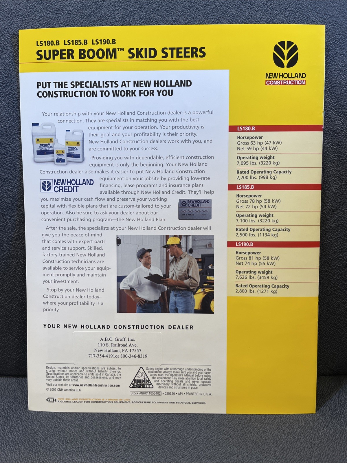 New Holland LS.B Skid Steer Sales Brochure