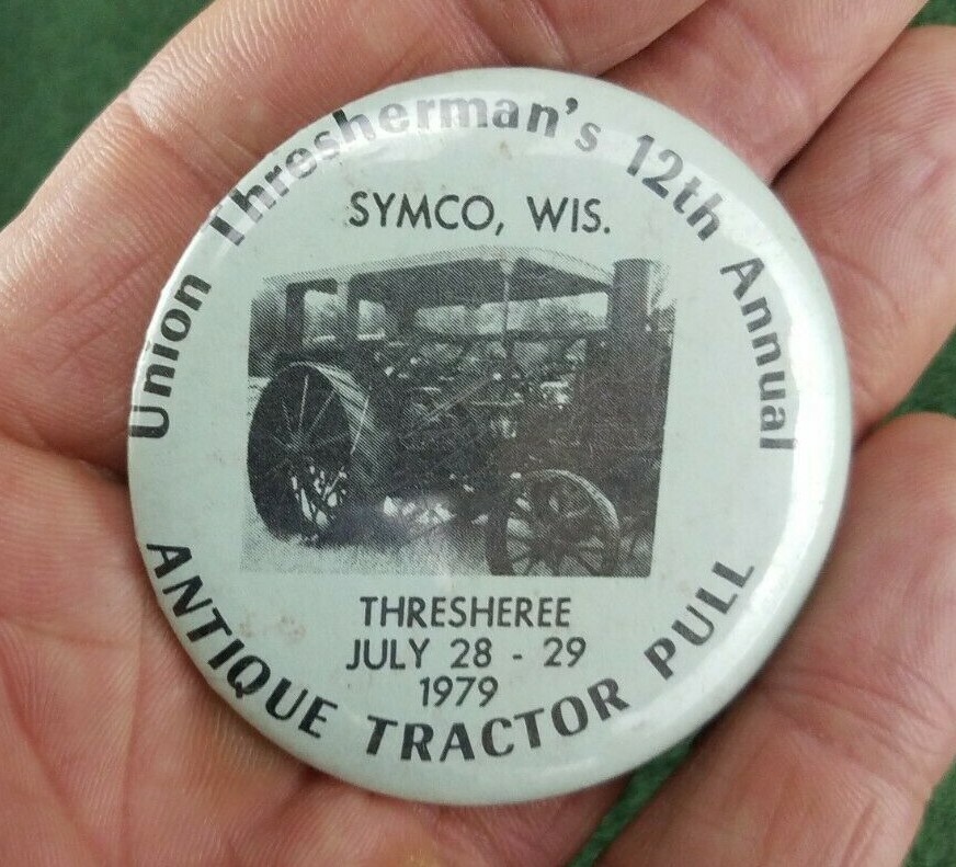 1979 Union Thresherman&rsquo;s 12th Annual antique Tractor Pull pin vintage old Pull