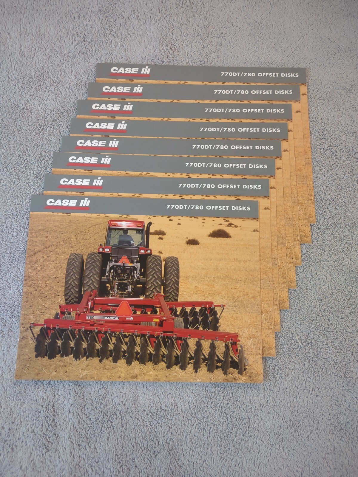 Case IH 770DT/780 Offset Disk Sales Brochures. Lot Of 8. 2003-2004.