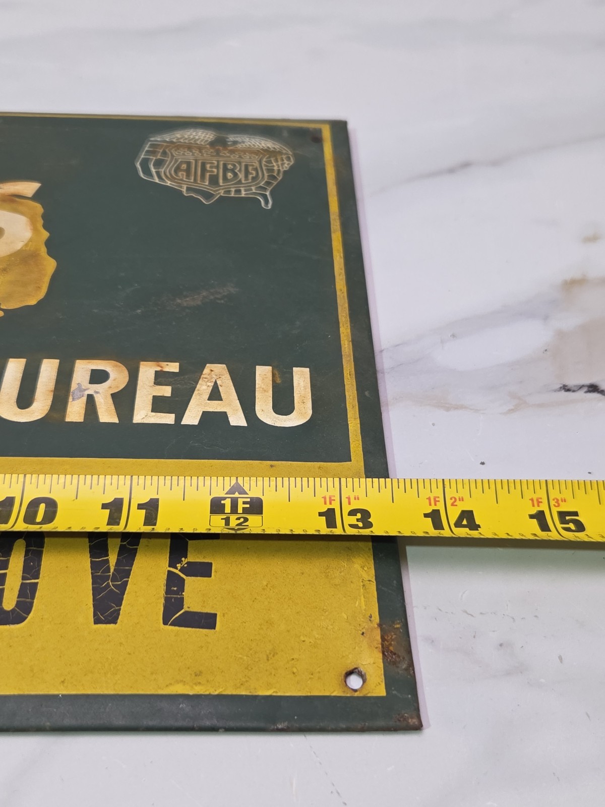 VINTAGE TEXAS FARM BUREAU SIGN Scioto Sign co farm and ranch collectible