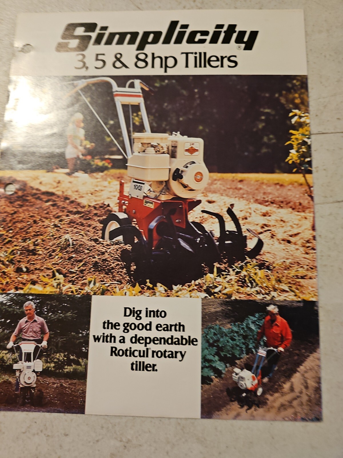 Simplicity Walk Behind Tillers Sales Brochure Literature