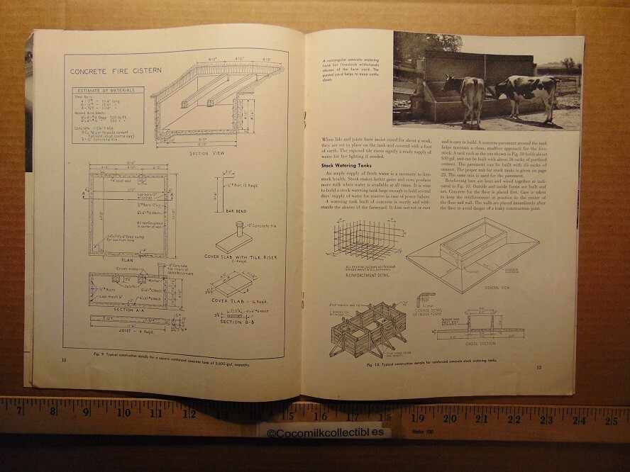  Vintage Concrete Structures For Farm Water Suppy & Sewage Portland Cement Guide