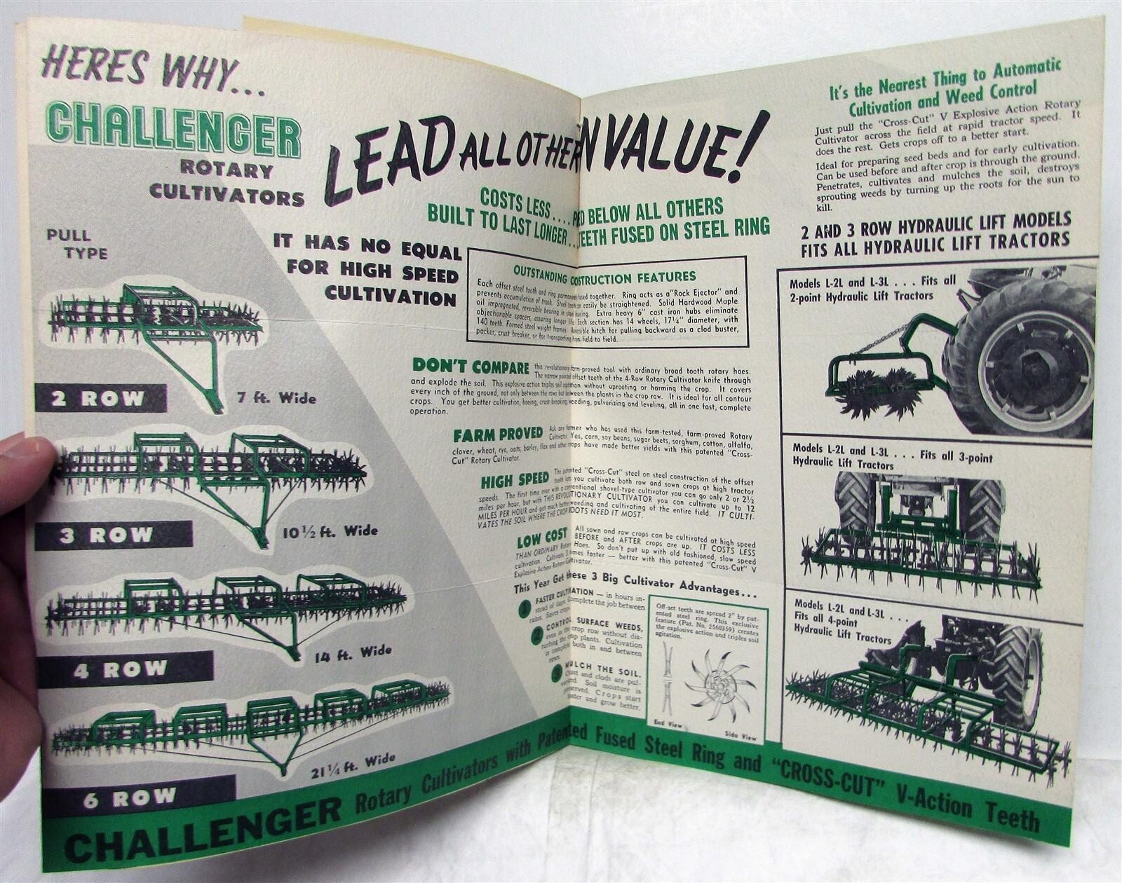 1955 WinPower Challenger Rotary Cultivator Specs Dealer Letter & Sales Brochure