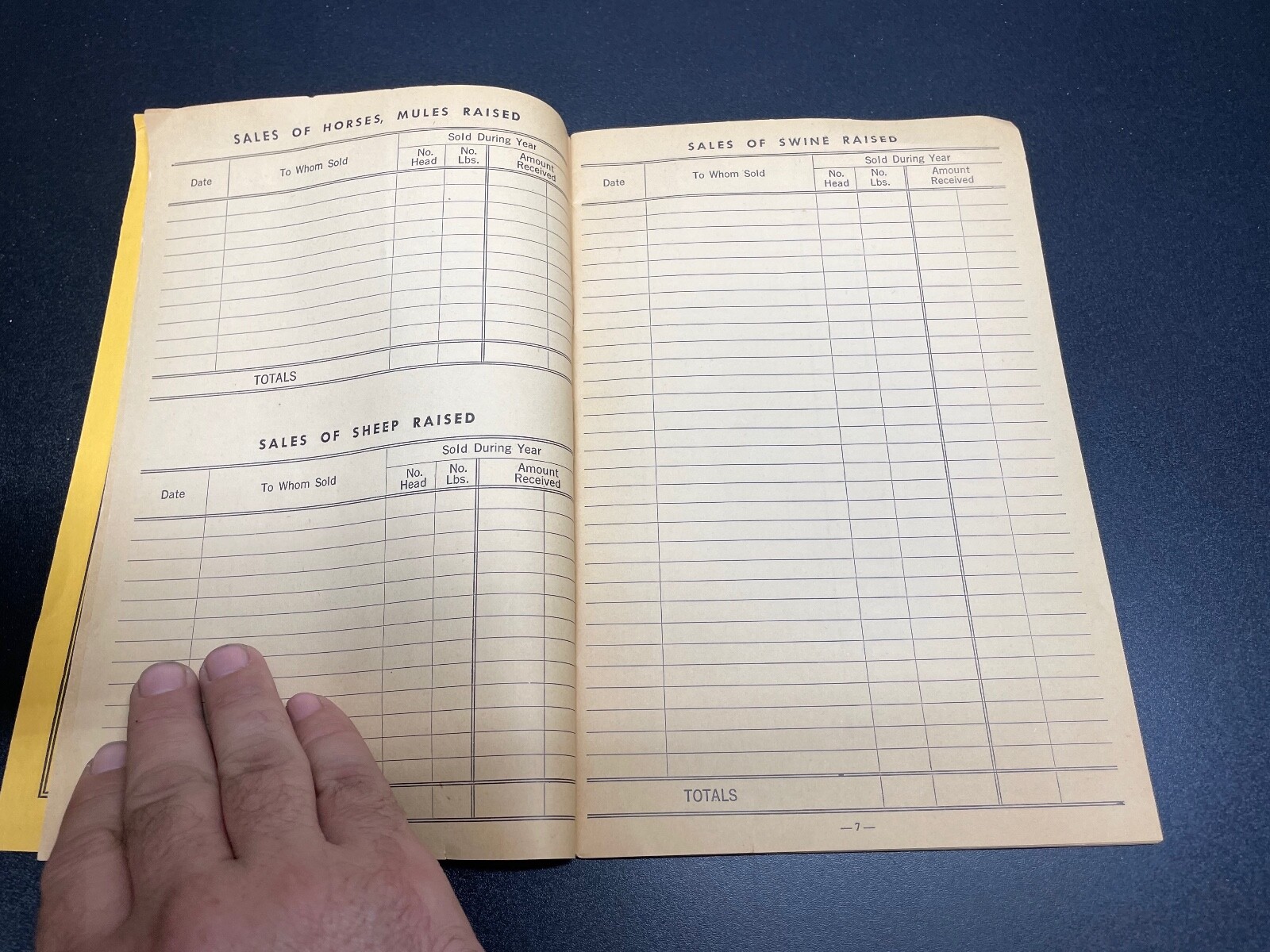 Licking County Ohio Farm Account Book & Income Tax Record 1954 Booklet Unused