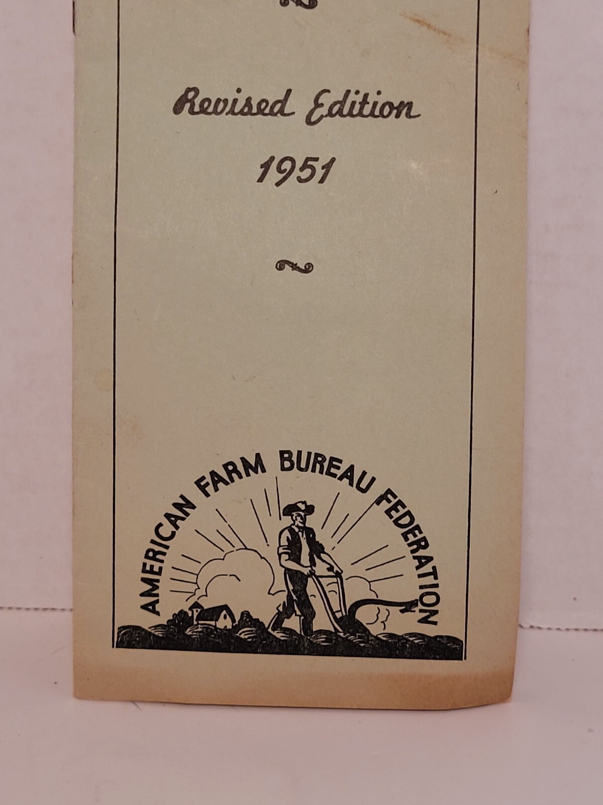 American Farm Bureau Federation 1951 Convention Songs Brochure Vintage Insurance