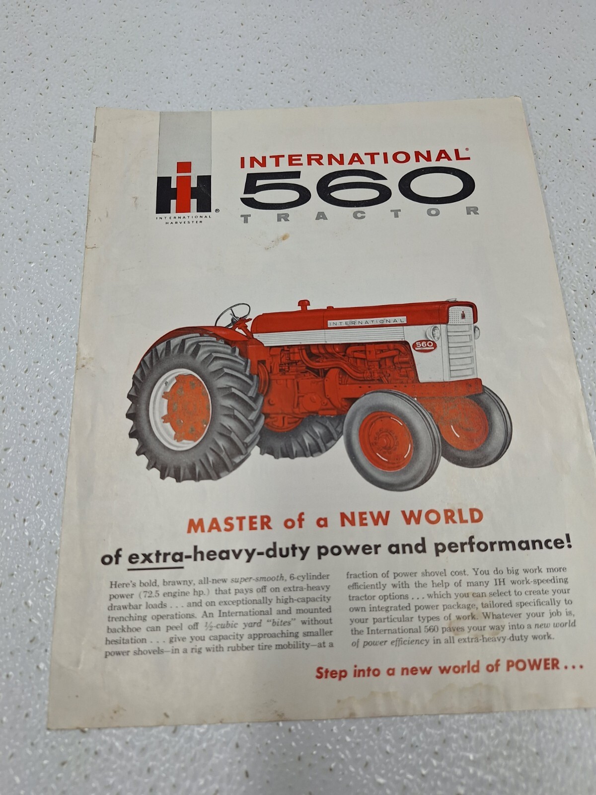 McCormick Farmall 560 Tractors Booklet Advertising Brochure