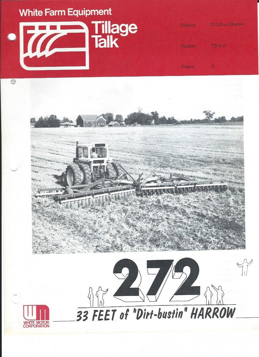 Farm Implement Brochure – White – 272 281- Harrow – 2 items (F3935)