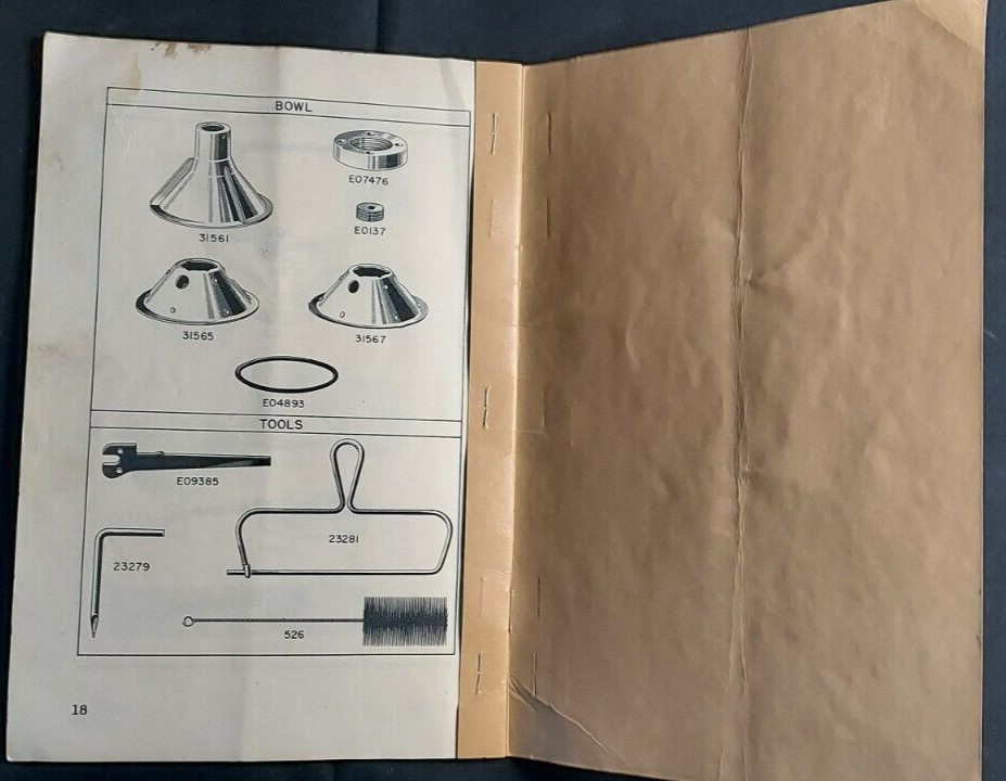 1952 Instruction Manual De Laval No. 9 Junior Electro Cream Separator Canada