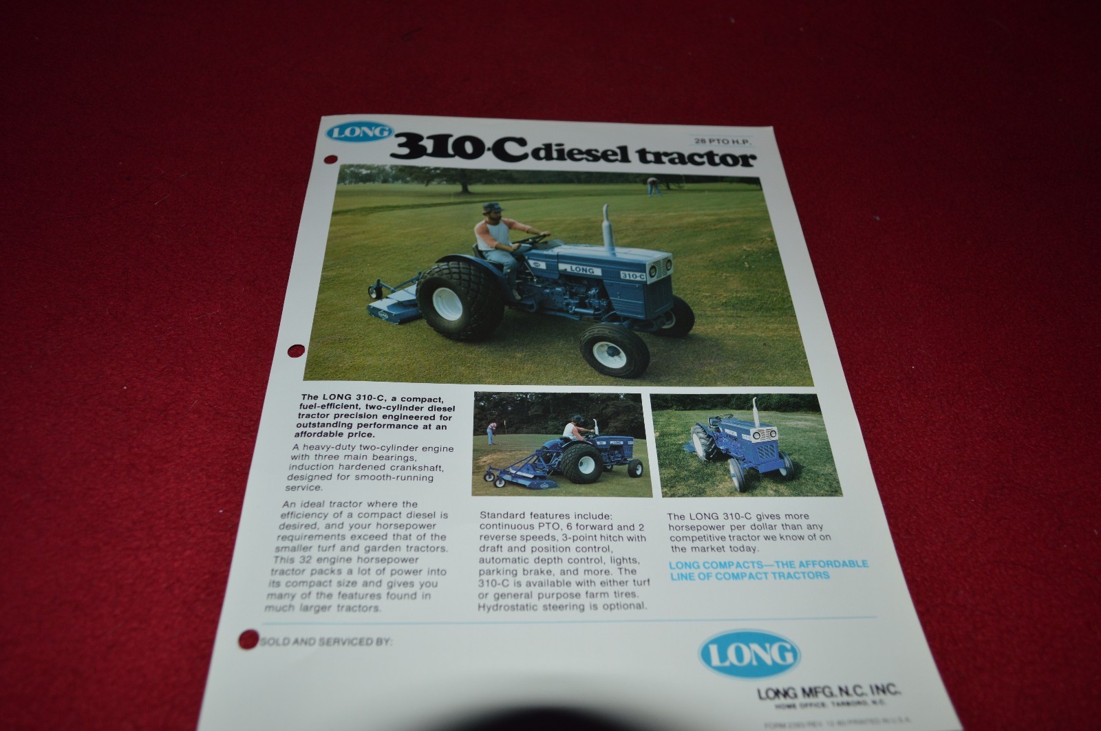 Long 310-C Tractor Dealer&rsquo;s Brochure DCPA 2393 12-80