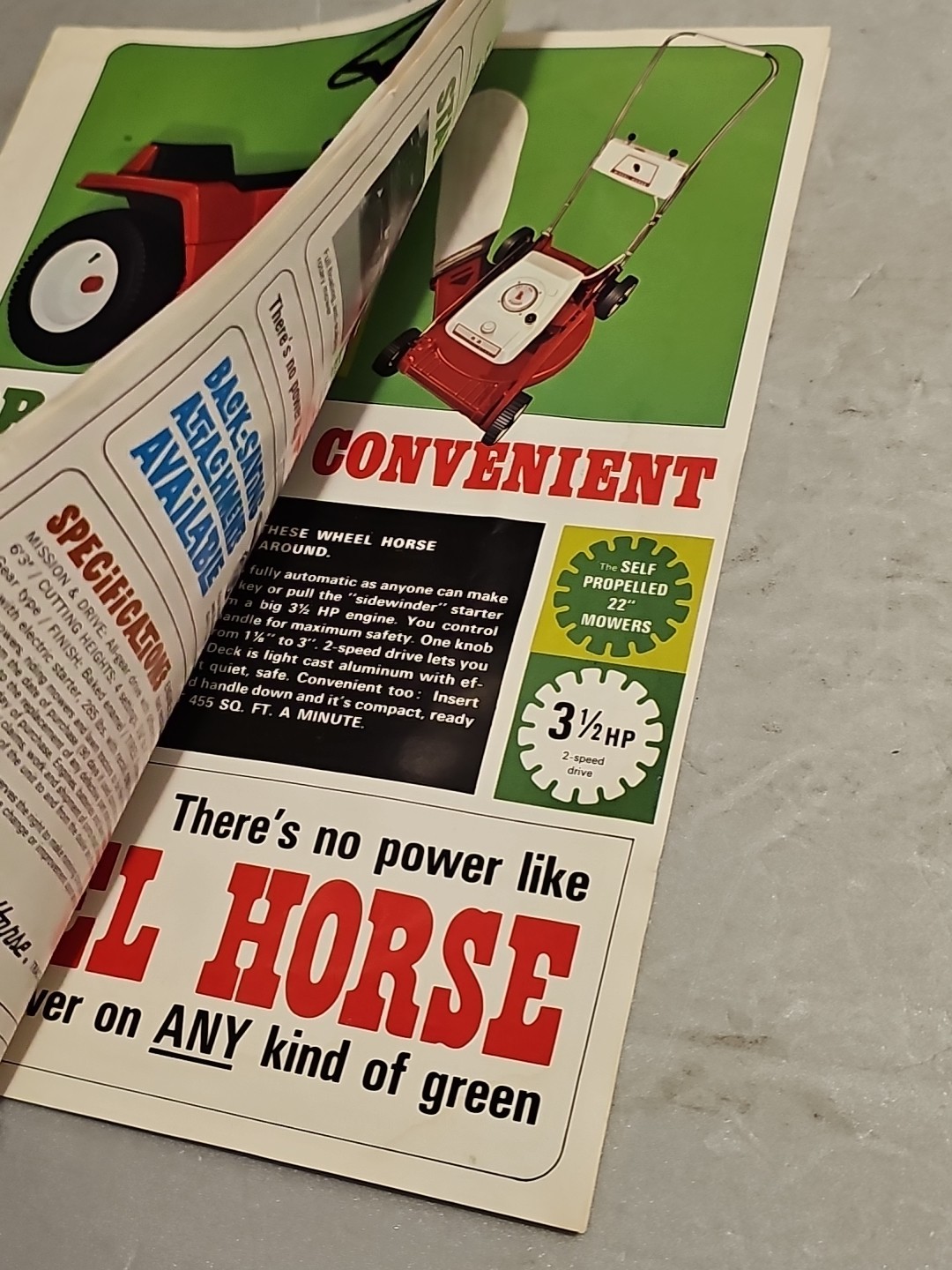 Vintage Wheel Horse WH203-1268 Advertising Brochure 8.5&Prime;x11&Prime; 6pgs