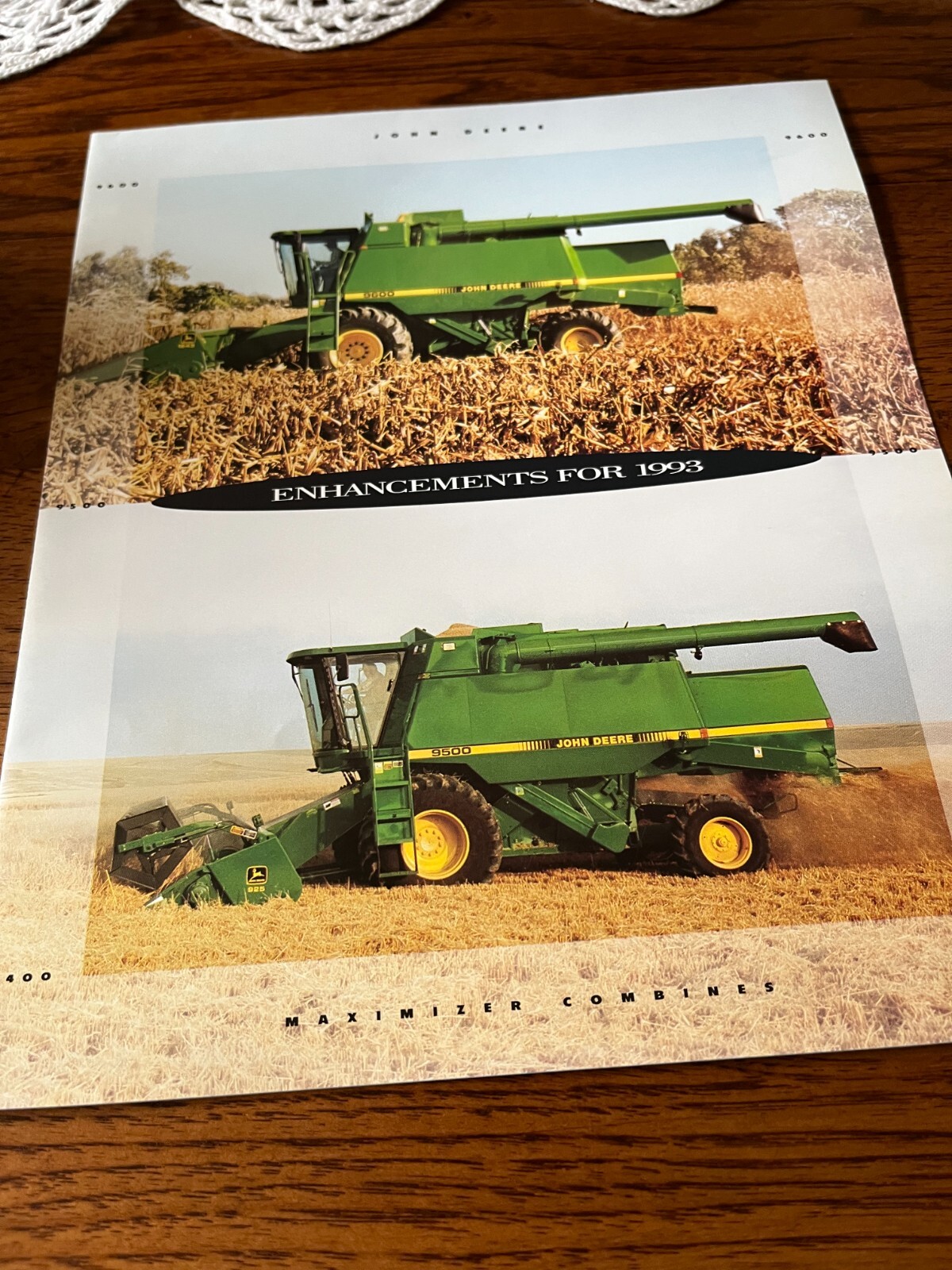 John Deere 9400 9500 9600 Combine For 1992 Brochure FCCA