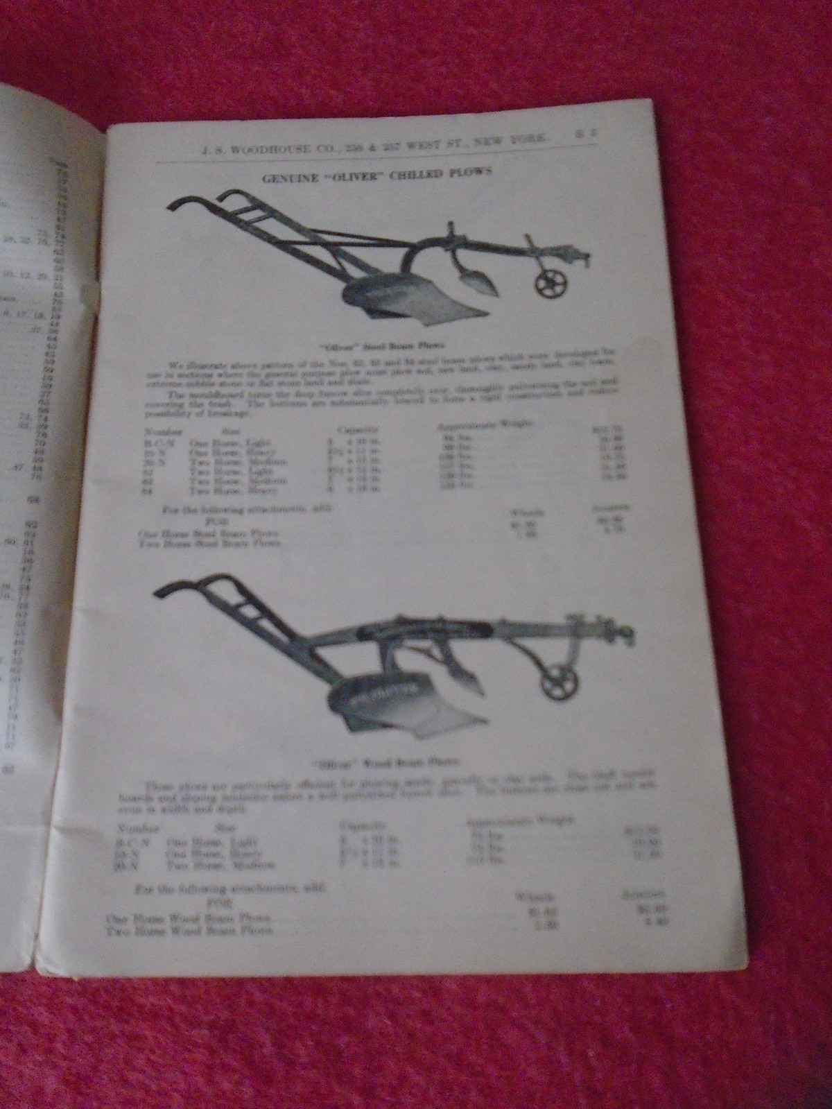 Scarce Vintage 1929 J S Woodhouse Agricultural Implements Machines Catalogue B