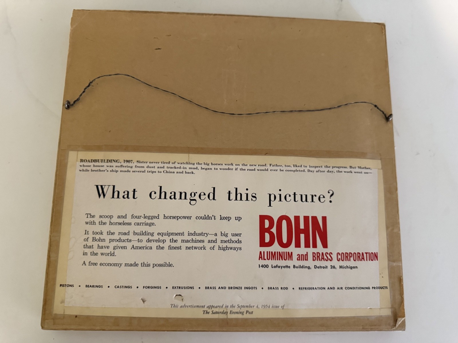 VINTAGE SATURDAY EVENING POST BOHN ALUMINUM AND BRASS CORPORATION PICTURE FRAMES