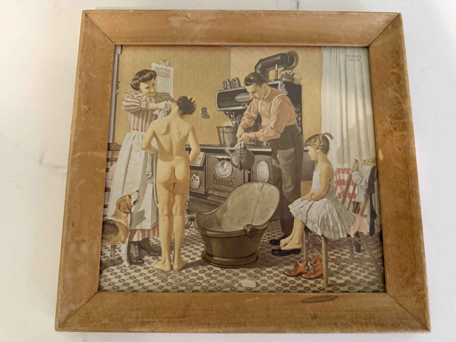 VINTAGE SATURDAY EVENING POST BOHN ALUMINUM AND BRASS CORPORATION PICTURE FRAMES
