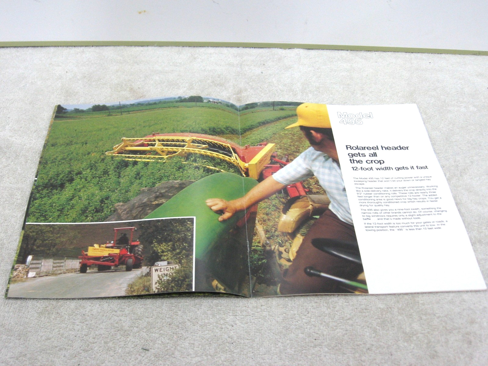VINTAGE 1985 NEW HOLLAND TRACTOR HAYBINE CONDITIONER BROCHURE 472 474 488 489