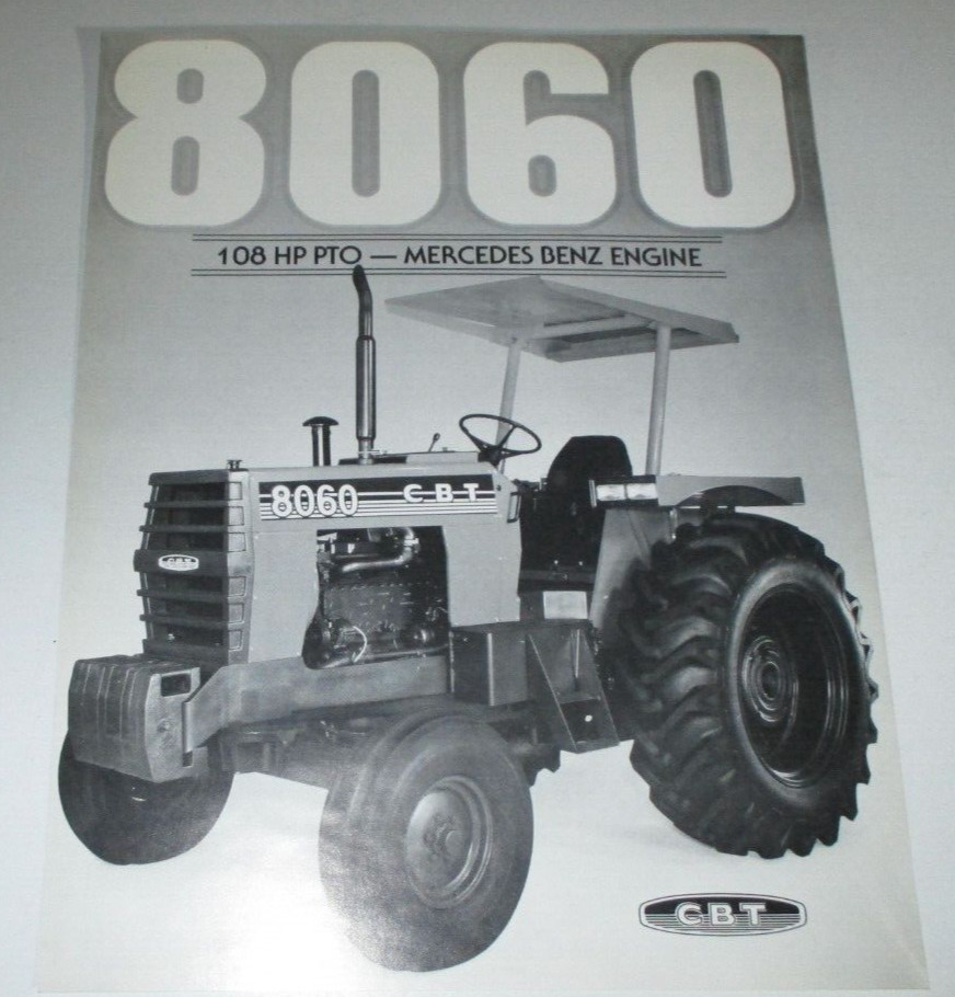 CBT 8060 2WD Tractor Sales Brochure Spec Sheet Literature C-B-T Mercedes Engine
