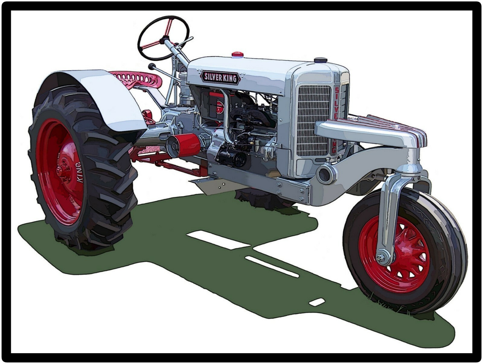 Silver King Tractors New Metal Sign: Model R66 Featured Large Size: 12 x 16&Prime;
