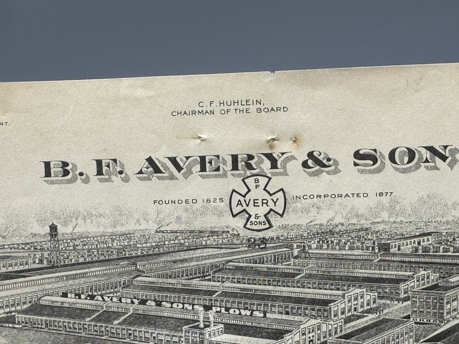 1927 B F AVERY & Sons Letter FARM Advertising NEW ORLEANS LA Antique