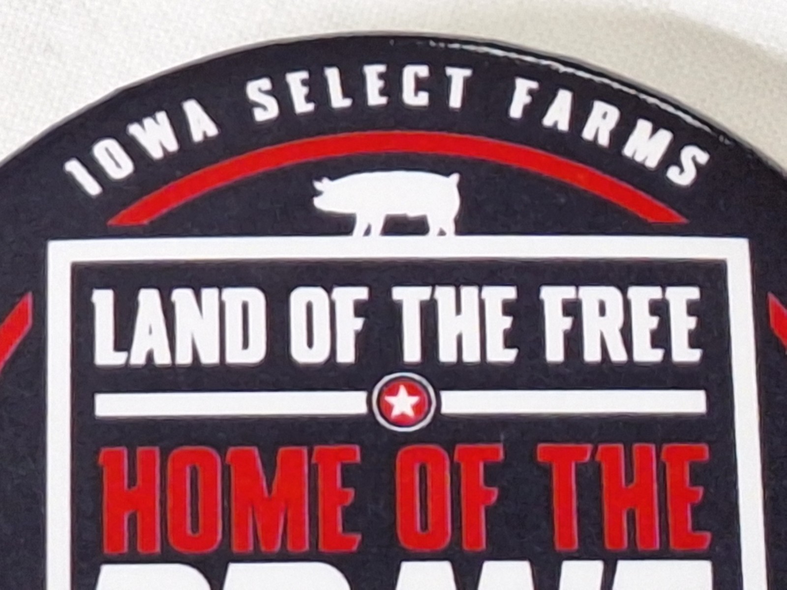 IOWA SELECT FARMS LAND OF THE FREE HOME OF THE BRAVE JEFF HANSEN FOUNDATION PIN
