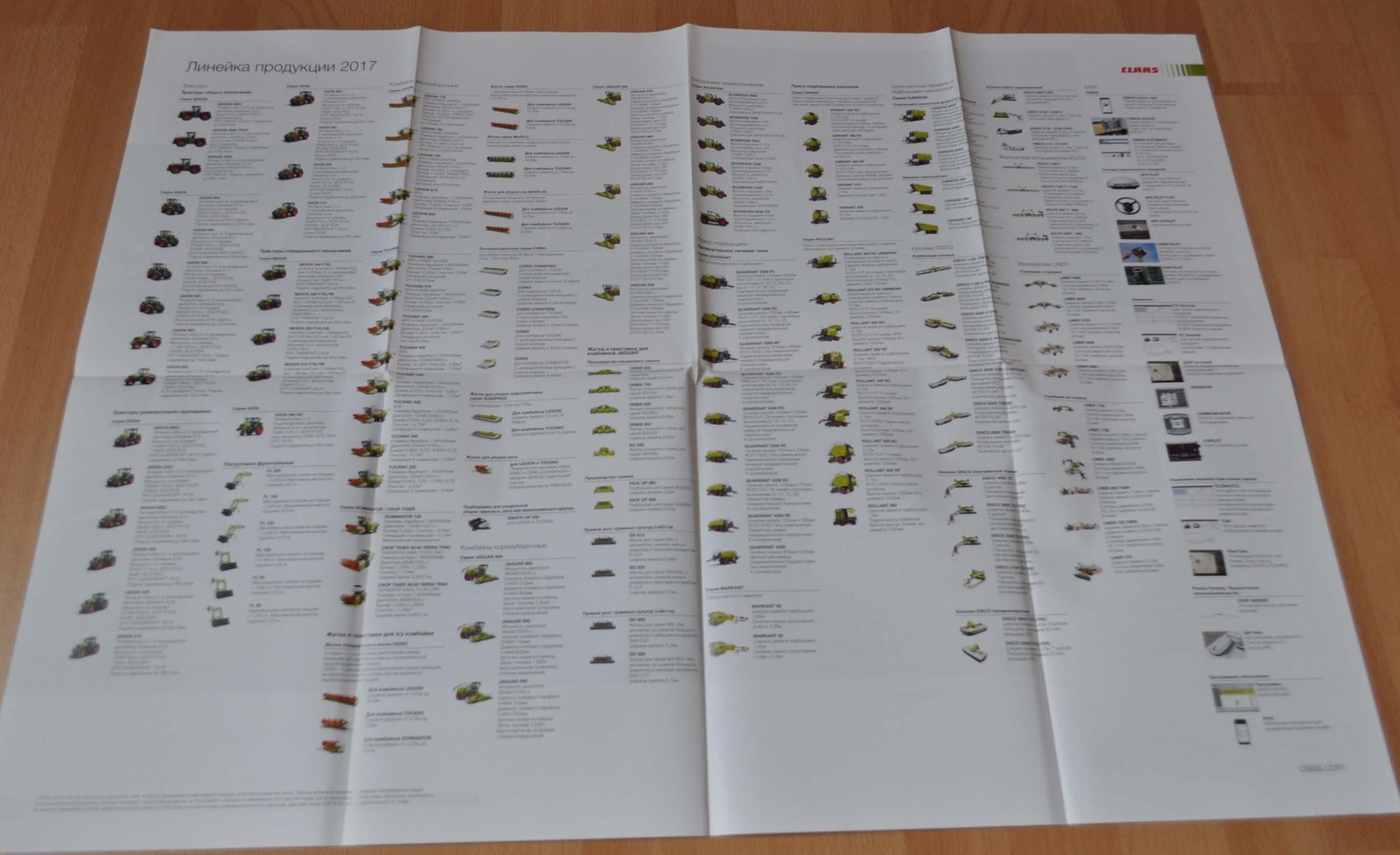 Claas 2017 Model Range Poster Tractor Combine Brochure Prospekt