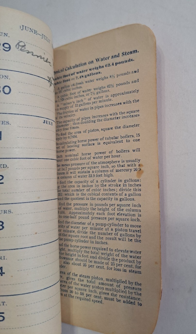 1901-2 Diary Memorandum Book American Agricultural Chemical Co PA Office