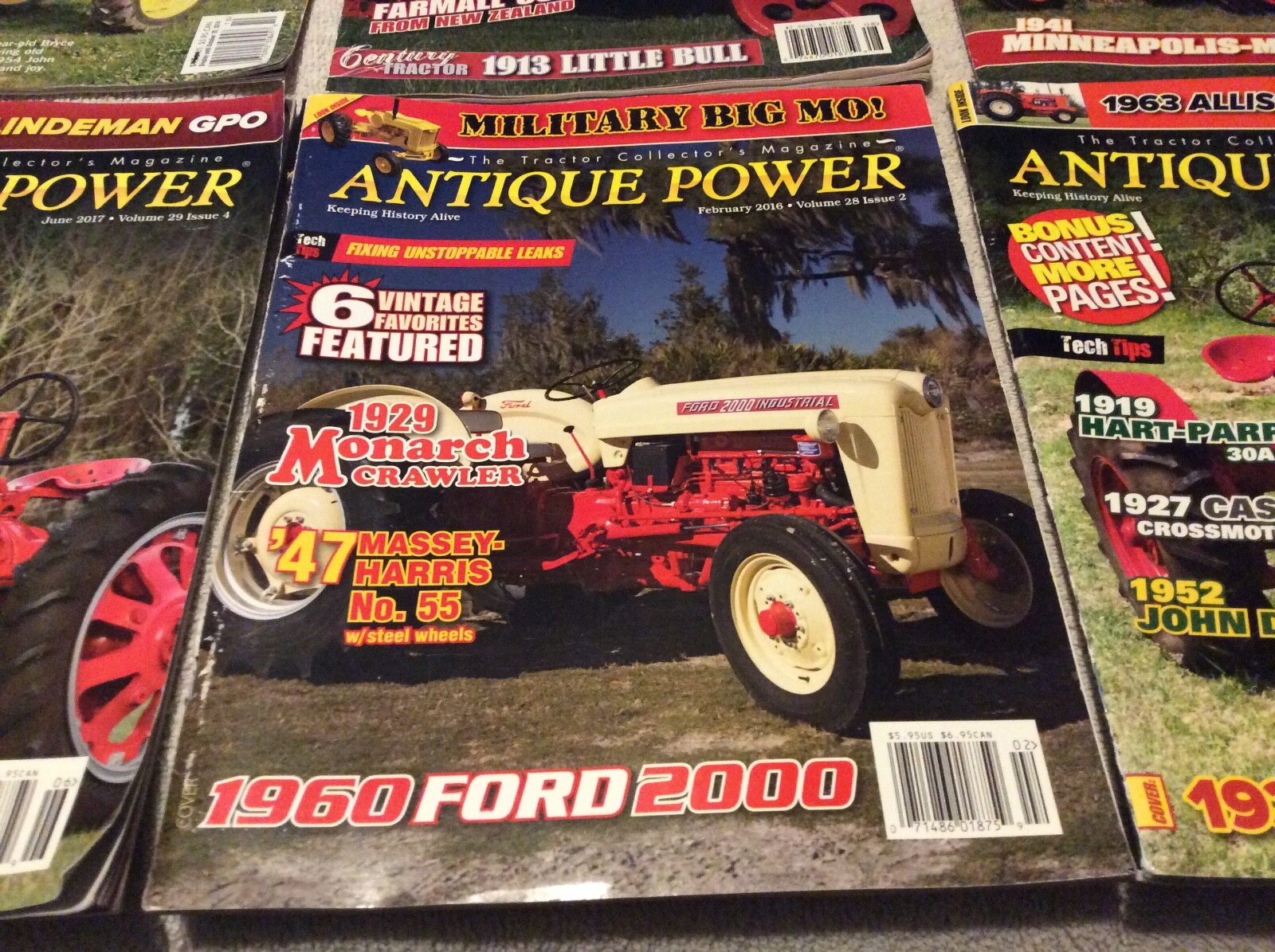 5 copies of Antique Power Magazine and 1 Farm Collector Magazine Tractor Collect