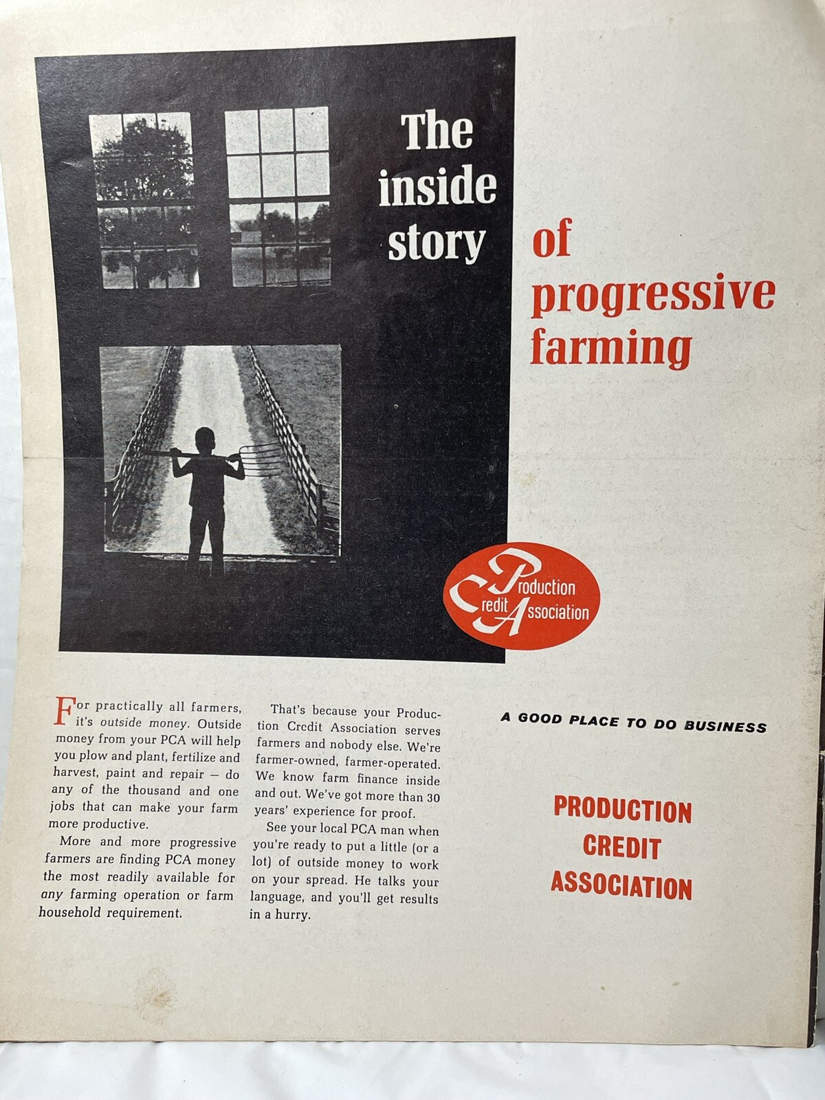1968 Farming Magazine Ohio Farm Advertising Production Credit Association Vintag