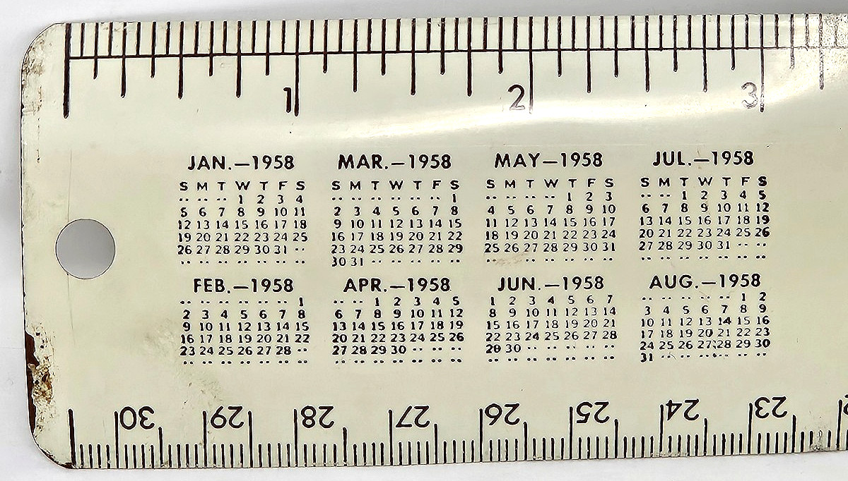 Sheboygan Produce Co. Eggs and Poultry Mishicot Sheboygan 1958 Wis. Metal Ruler