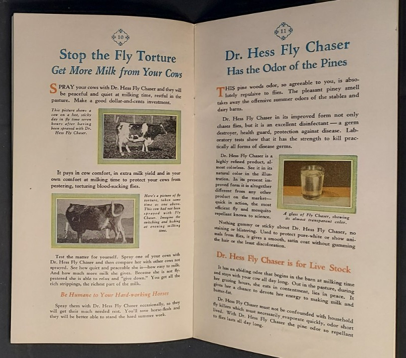 1928 Dr Hess Products Catalog Hess Clark Ashland OH Veterinary Farm Animals