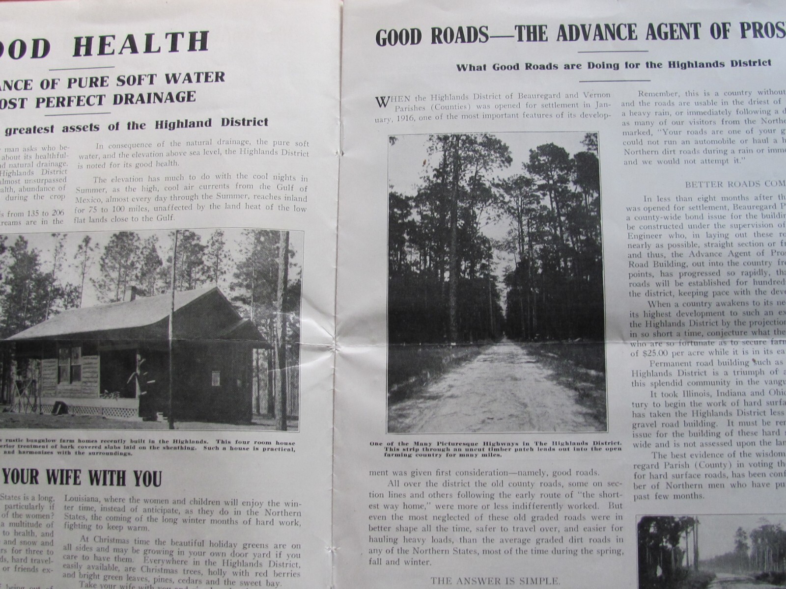 1910&rsquo;S SALE BROCHURE HIGHLANDS LOUISIANA LAND BY LONG BELL FARM LAND CORP