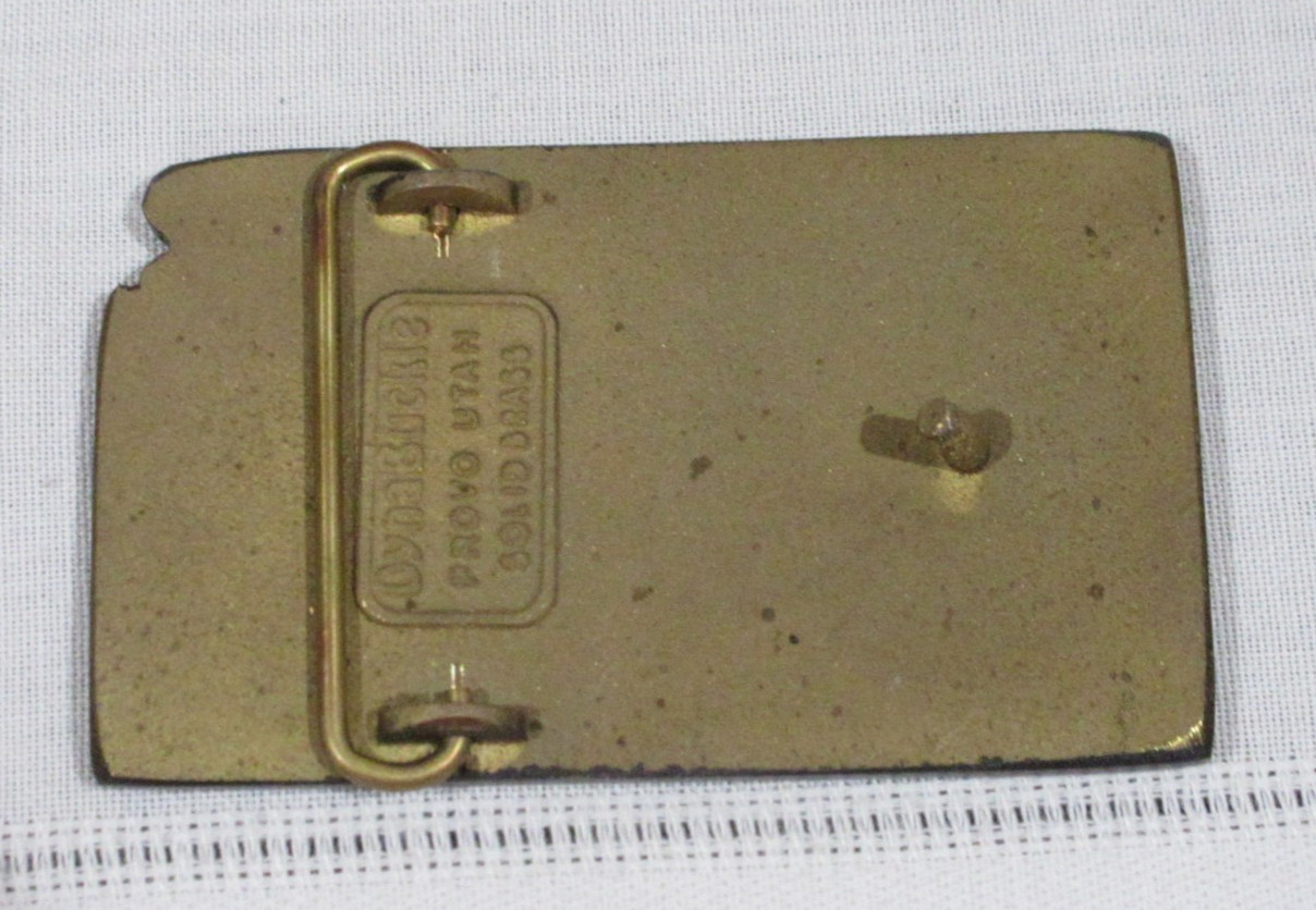 Vintage Kansas Department of Transportation Brass Belt Buckle
