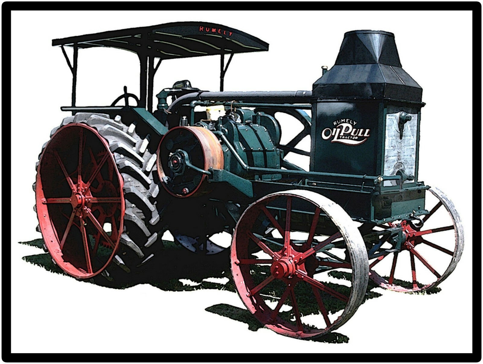 Advance Rumely Oil Pull Tractor Collectible Metal Sign: Large Size: 12 x 16&Prime;