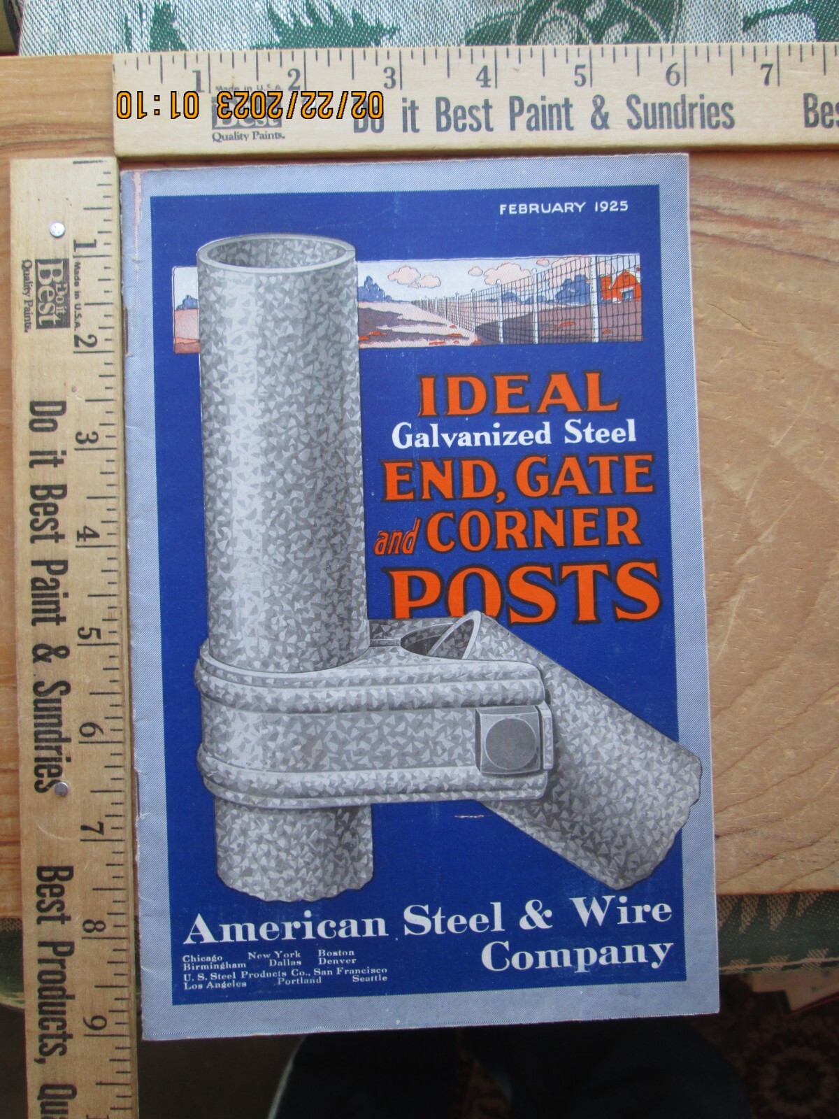 ideal steel gate & corner posts – american steel & wire co. feb 1925