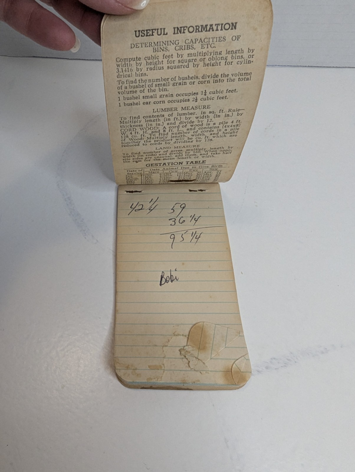 Vintage Baugh’s Premium Plant Food Notepad Tablet Baugh & Sons Co 1956