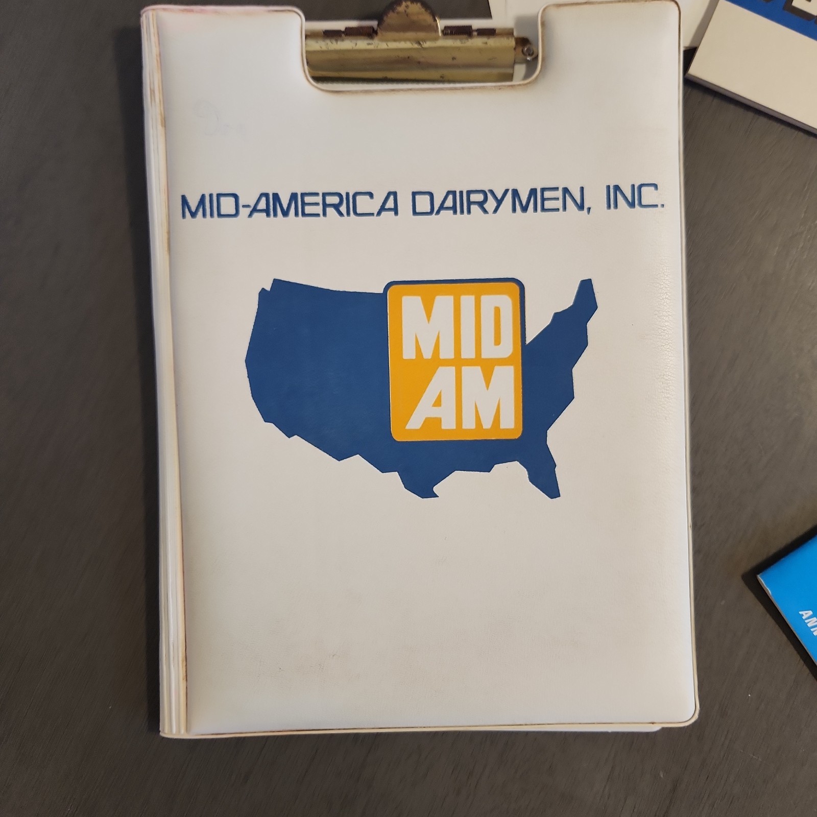Vintage Mid-America Dairymen Inc. Lot 1972 Corporate Ephemera & Clipboard As Is