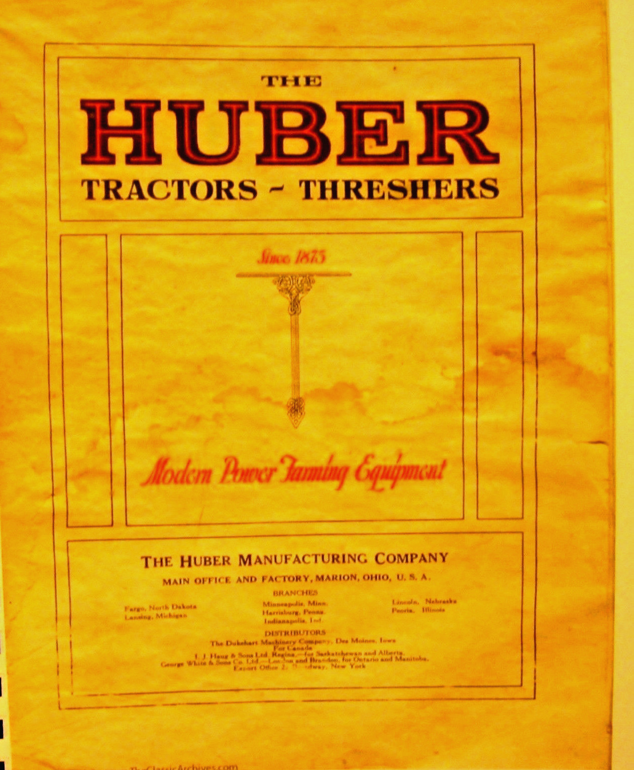 The Huber 1917 Tractors & Threshing machinery Sales Manual 40 illustrated Pages