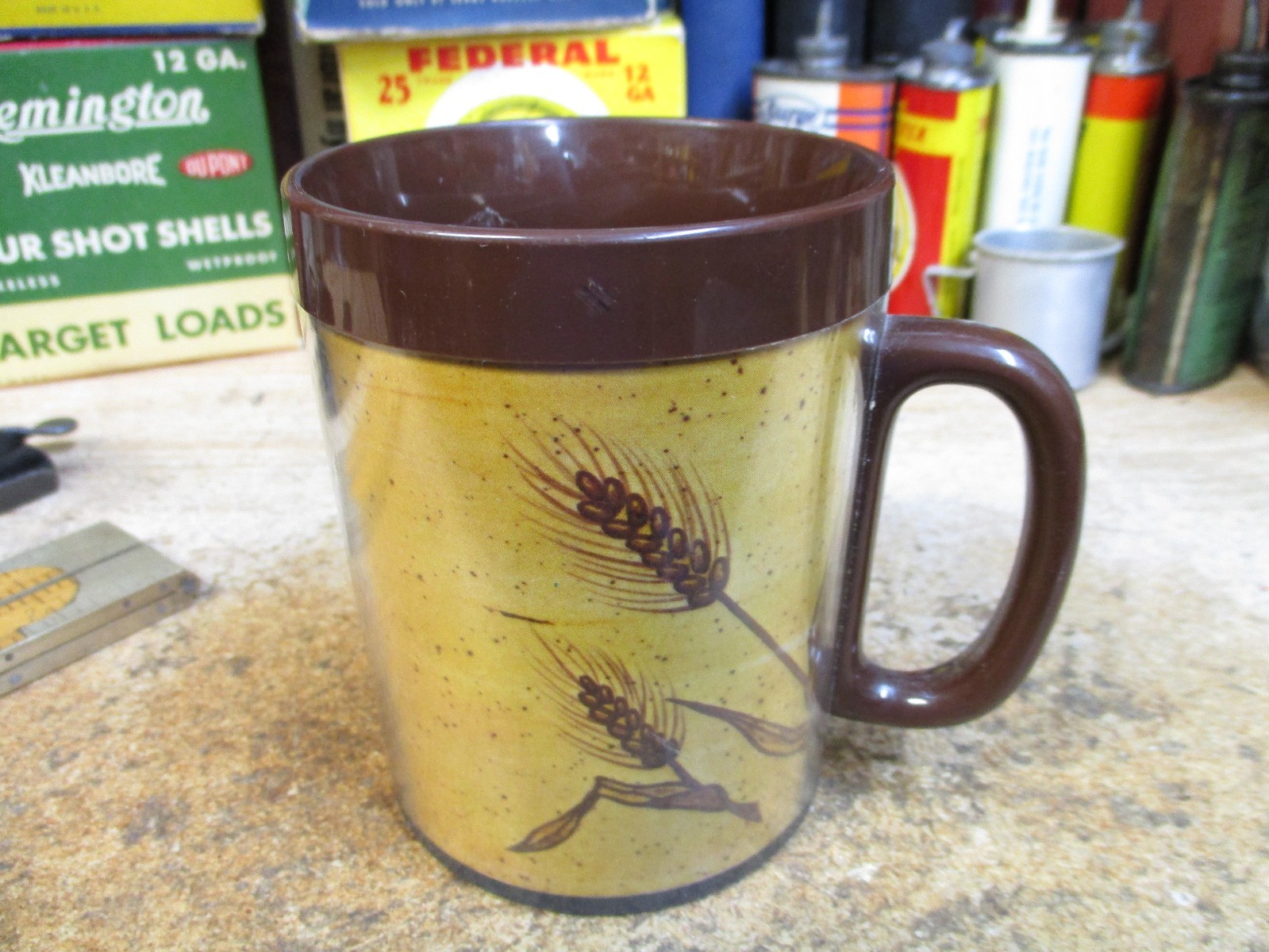 FARM-OYL OIL CO 50TH ANNIVERSARY PROMOTIONAL ADVERTISING MUG VINTAGE THERMO SERV