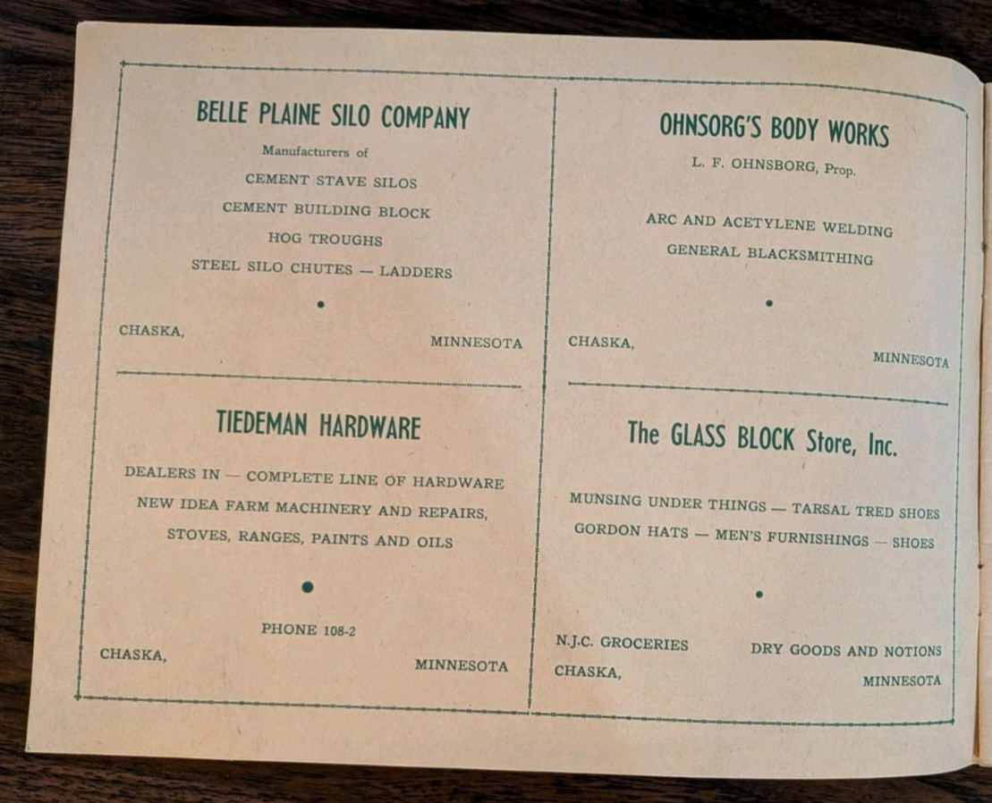 Vintage 1950s Farm Record Book – Chaska MN Ads, Unused Tax Ledger