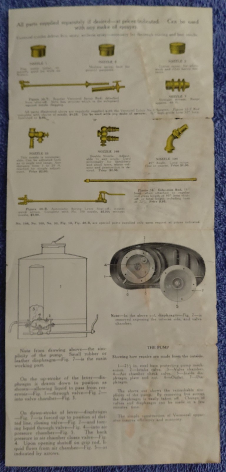 Vermorel Dusters & Eclair No.1 Sprayer Brochure Vintage Farm Hardware Ad 1920s
