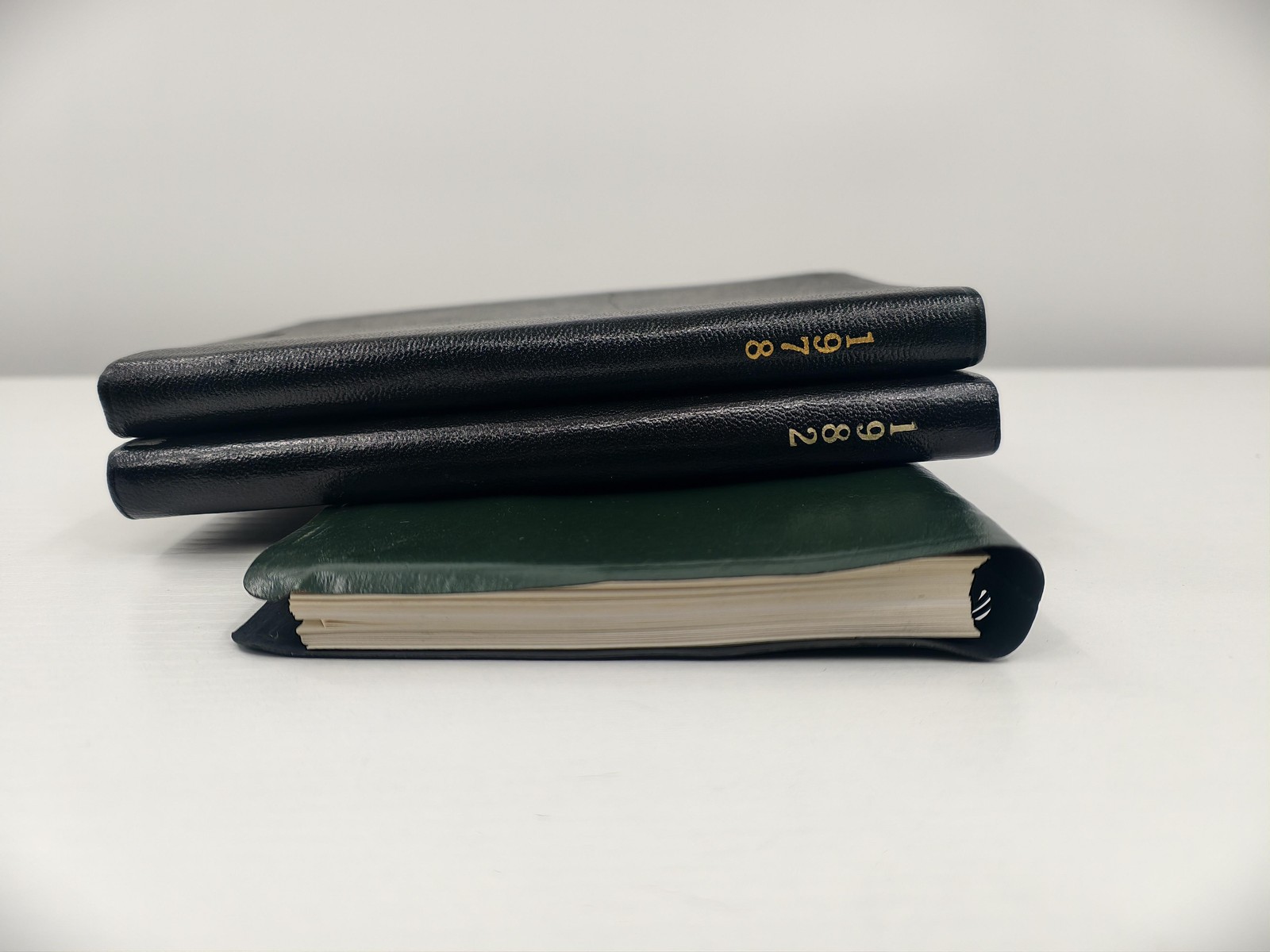 Vintage Atlantic Planner Notebooks Lot Of 3 Black Green 1982 1988 1997