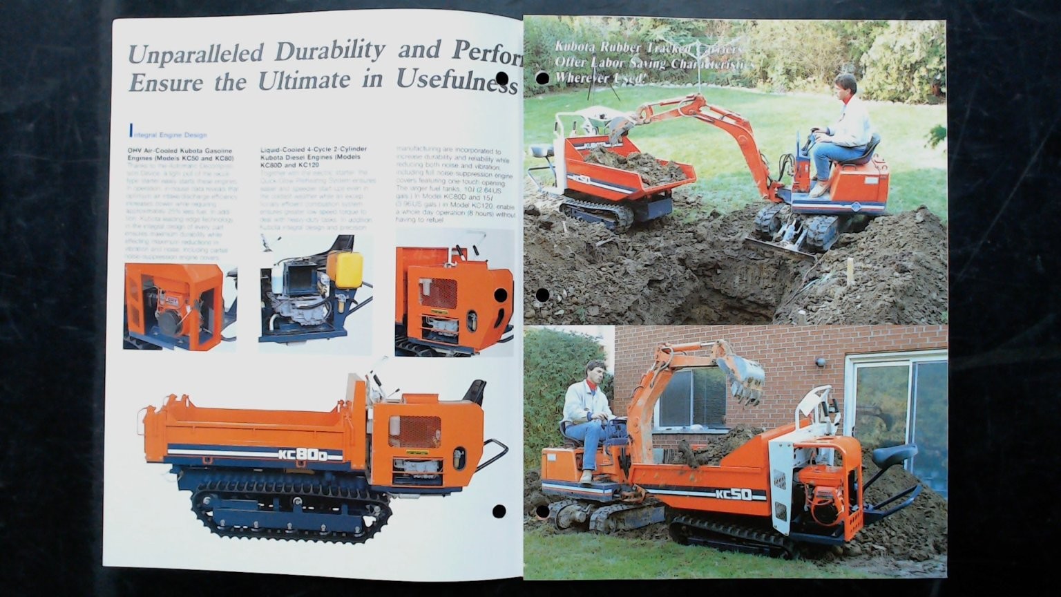 Kubota KC50 KC80 KC80D KC120 Brochure Agriculture Rubber Tracked Carriers