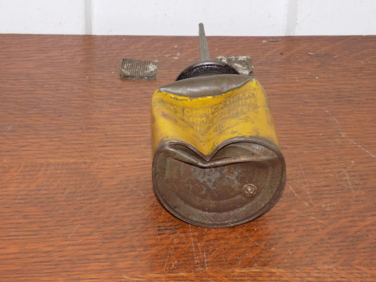 Vintage McCormick Deering Farm Machnes and Implements Dented Oiler