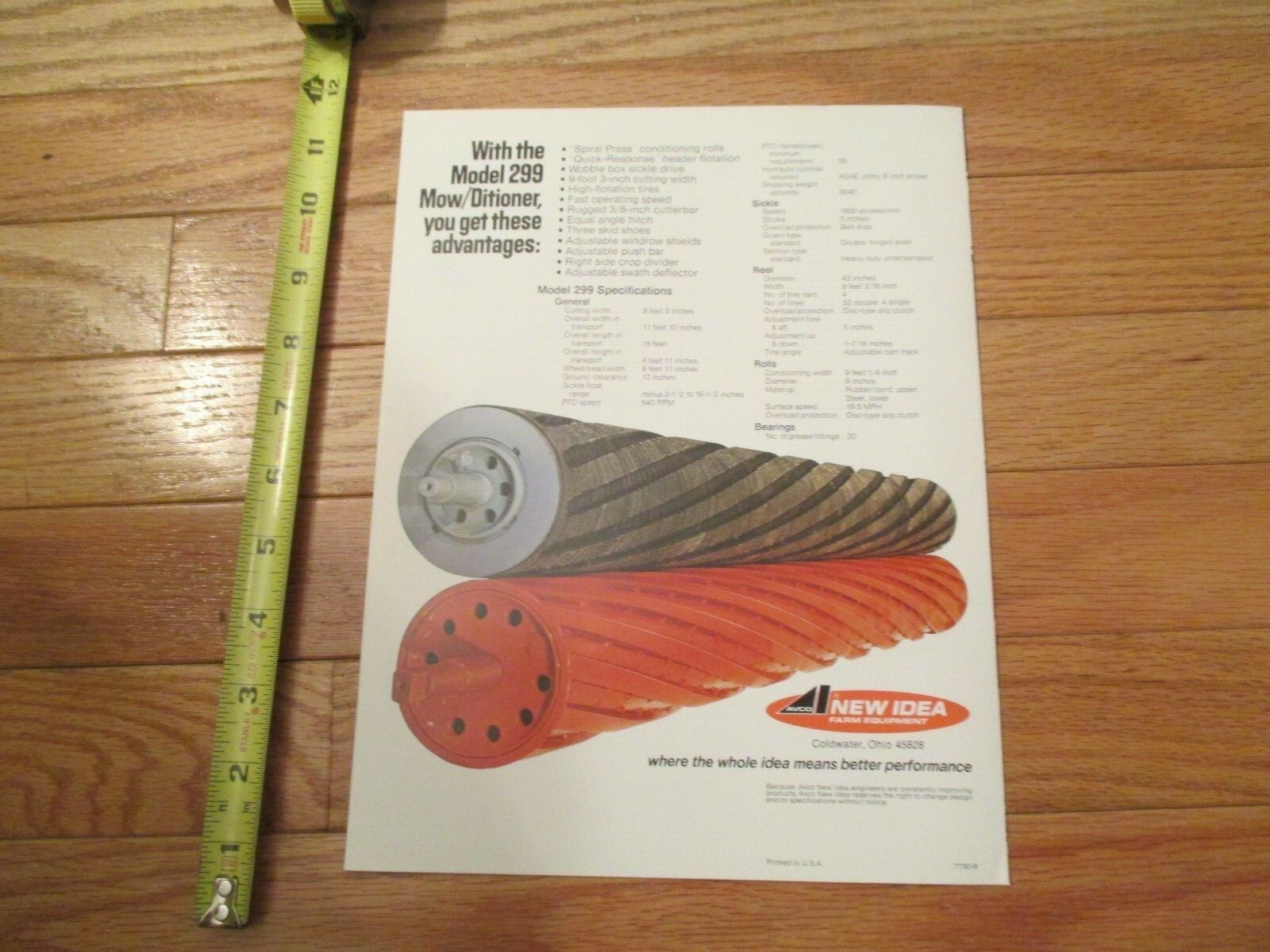 New Idea Farm Equipment Mow Ditioner Dealer sales brochure
