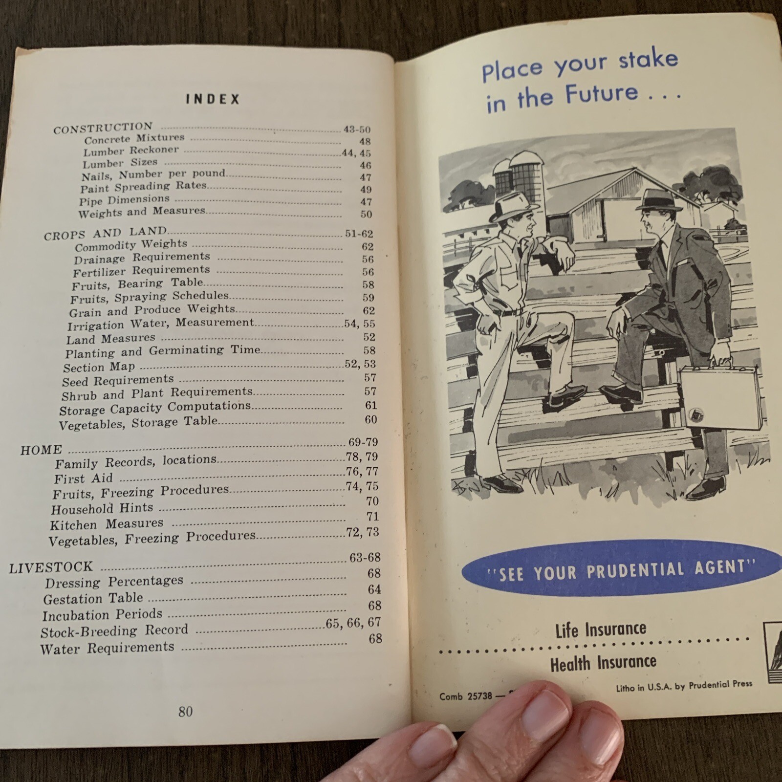 Vtg Prudential Insurance Company Of America Farmers & Ranchers Notebook