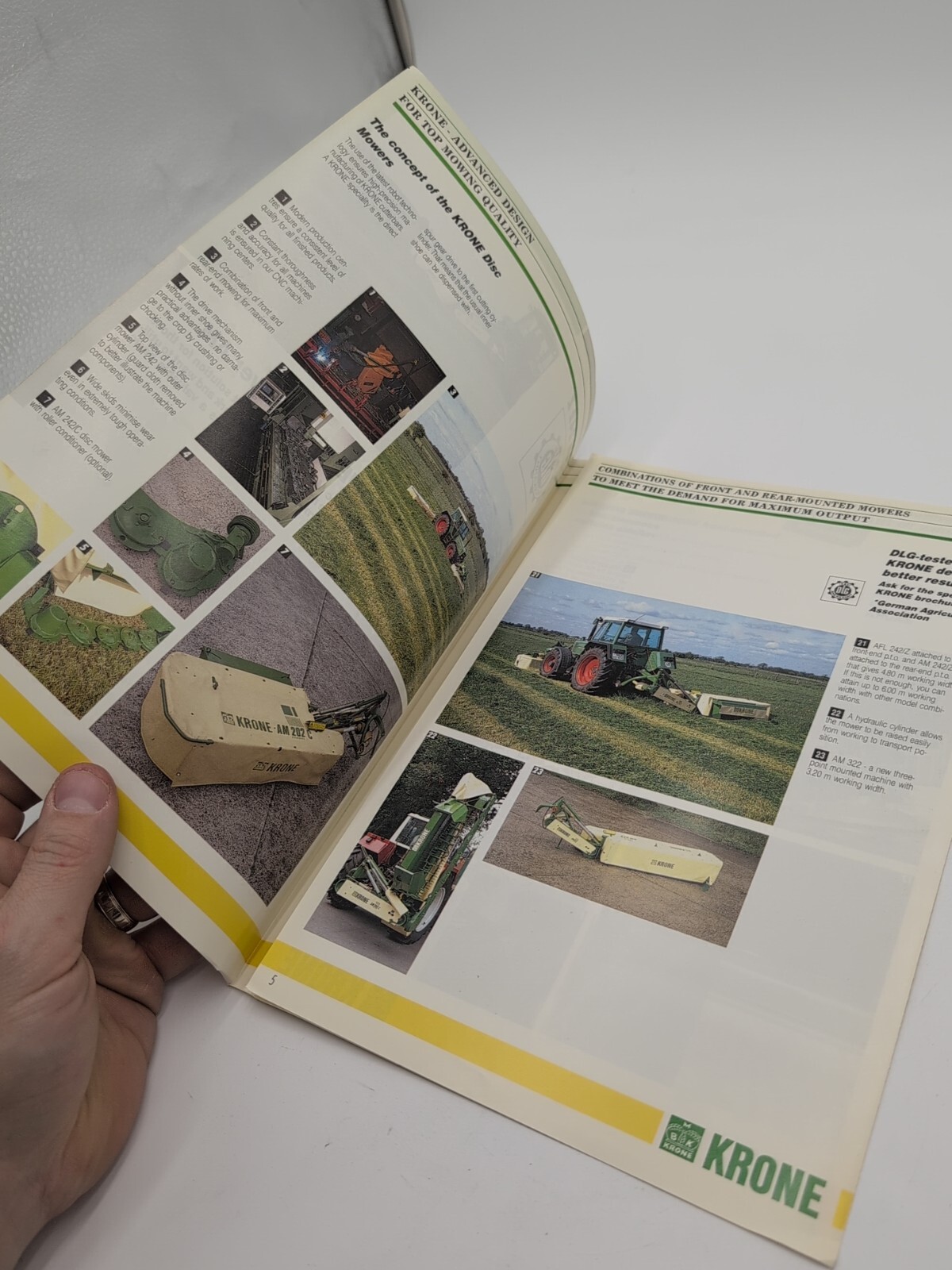 Krone Disc Mower AM 242 Z Sales Brochure Original