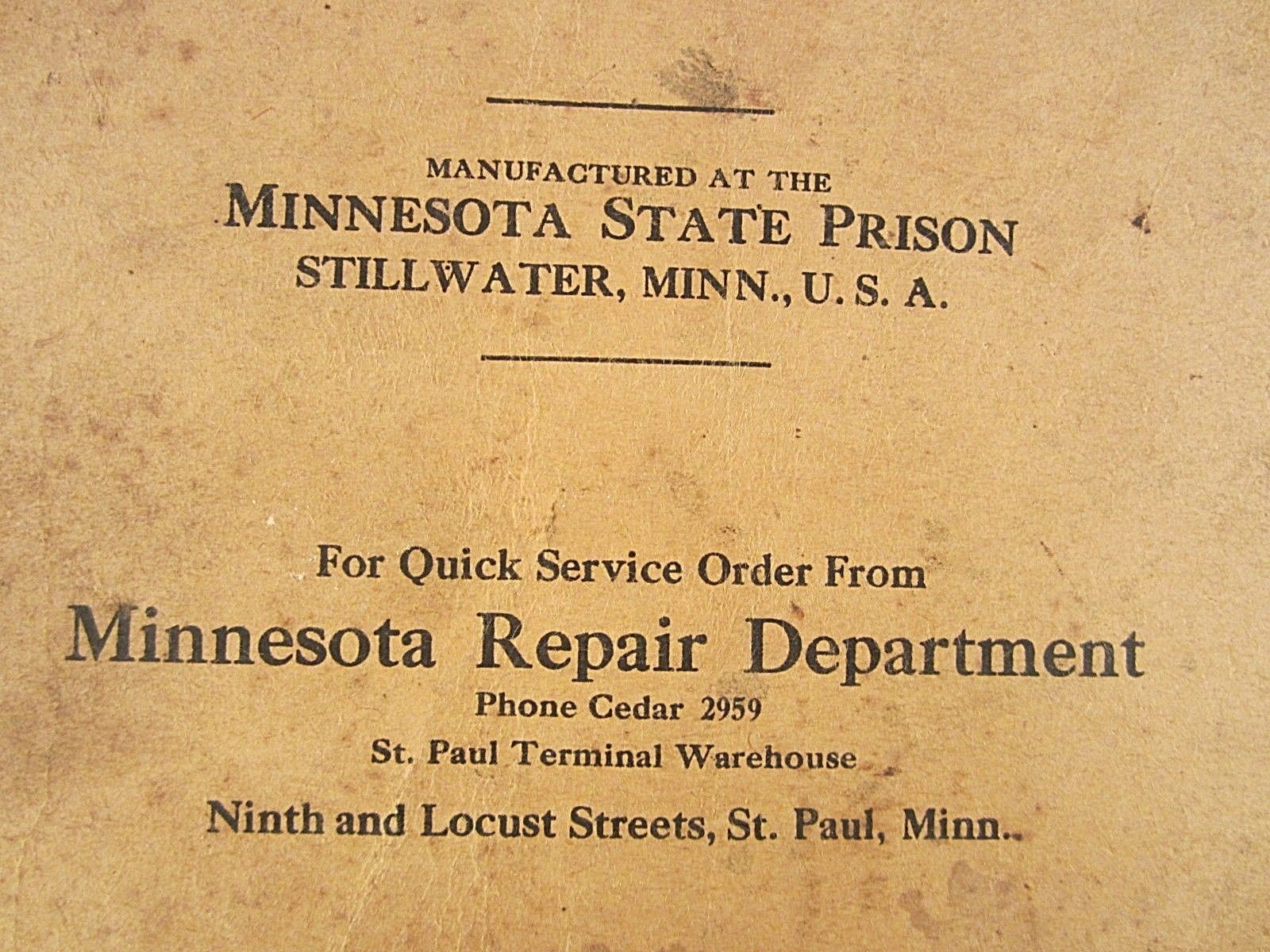 1929 Farm implement Catalog Minnesota Machines Mn State Prison Agriculture