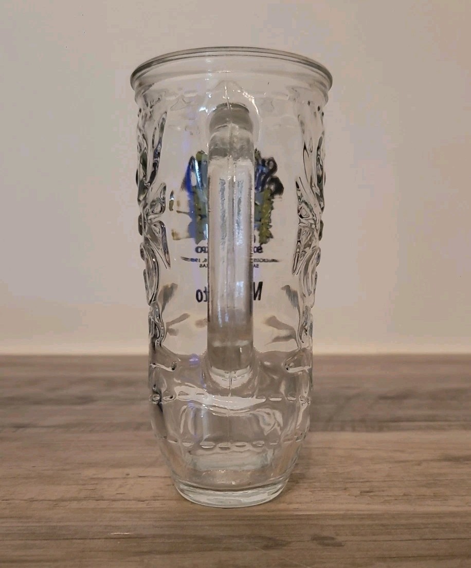 Vintage Libbey Cowboy Boot San Antonio Soybean Expo 1985 Monsanto Ad Glass
