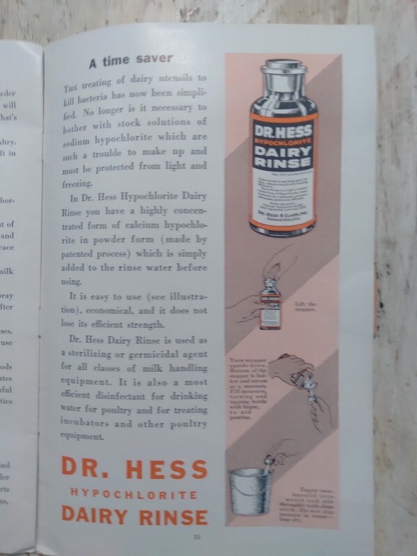 1932 Dr. Hess & Clark, Inc 40th Anniv Ad Booklet Stock Tonic Spray Ashland Ohio