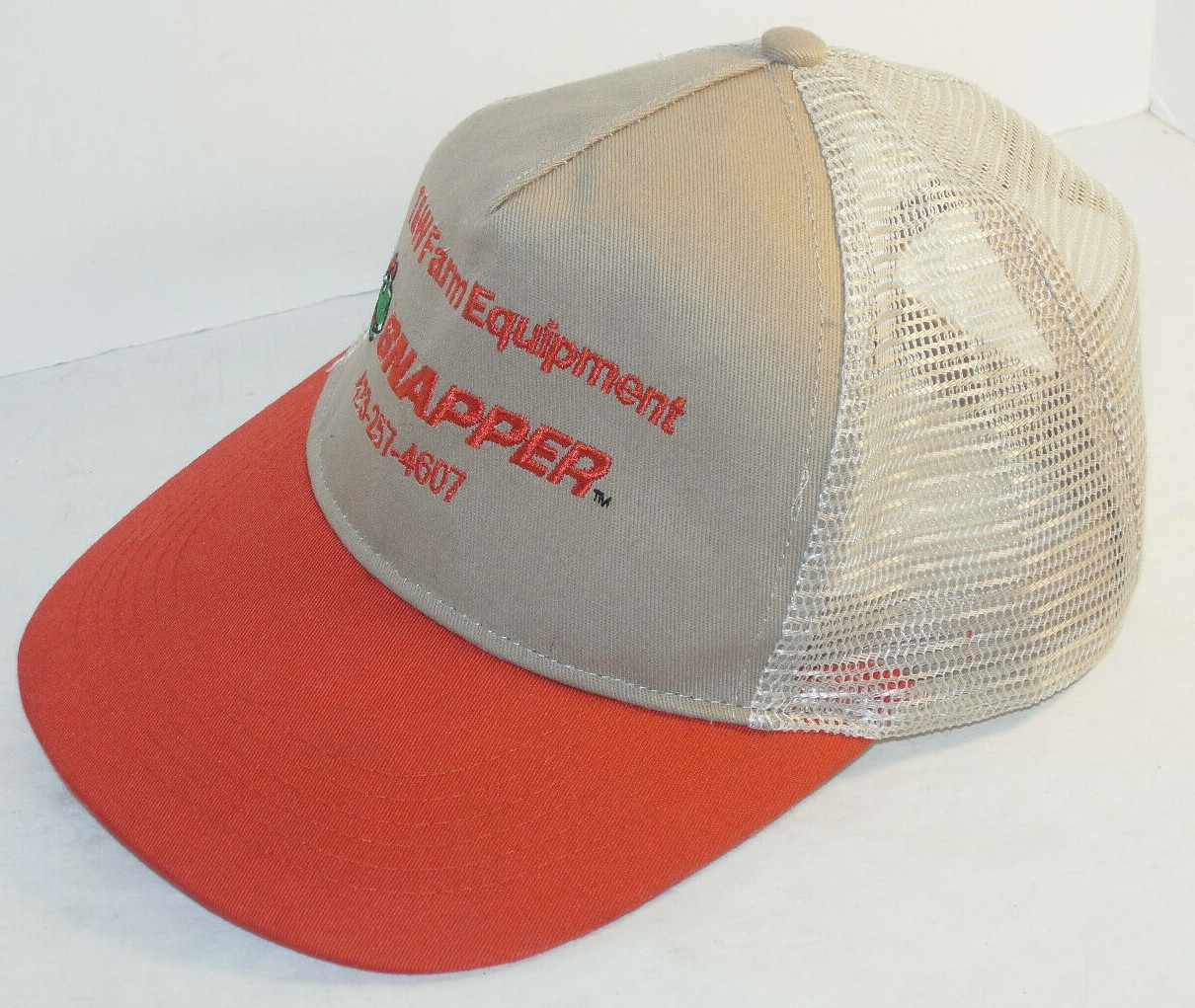 VINTAGE FARM EQUIPMENT & SNAPPER MOWER HAT/CAP! EMBROIDERED LOGOS! SNAPBACK!