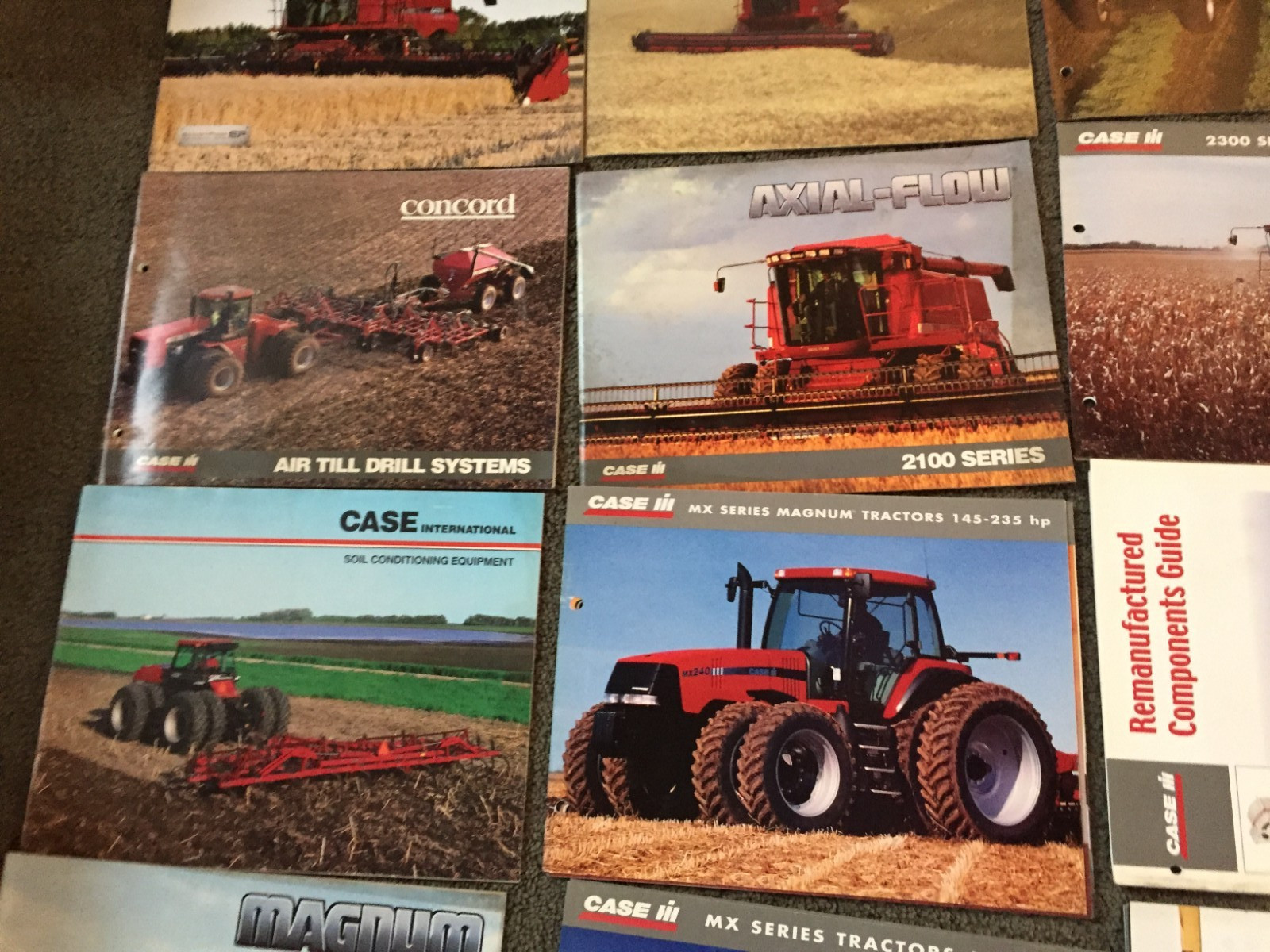 MASSIVE Lot of 47 CASE IH tractor & equipment brochures Literature